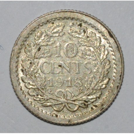 PAYS BAS - KM 145 - 10 CENTS 1918 - Wilhelmina PAYS BAS - KM 145 - 10 CENTS 1918 - Wilhelmina