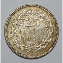 NETHERLANDS - KM 164 - 25 CENTS 1941 - WILHEMINA