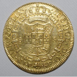 COLOMBIA - KM 50.2a - 8 ESCUDOS 1787 P-SF - CHARLES III - TTB