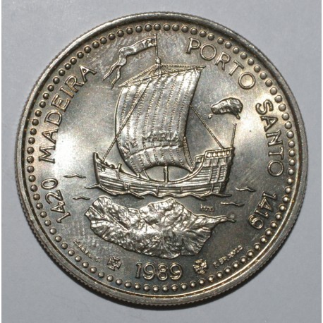 PORTUGAL - KM 647 - 100 ESCUDOS 1989 - Discoveries of Madeira 1420 and Porto Santo 1419