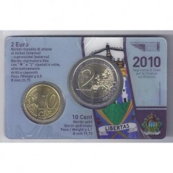 SAINT-MARIN - MINI KIT EURO BU 2010 - 2 PIECES 10 CT + 2 