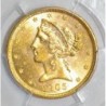 UNITED STATES - KM 101 - 5 DOLLARS 1905 - LIBERTY - GOLD - PCGS MS 63