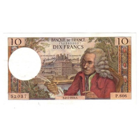 FAY 62/45 - 10 FRANCS VOLTAIRE - 02/07/1970 - SPLENDIDE - PICK 147