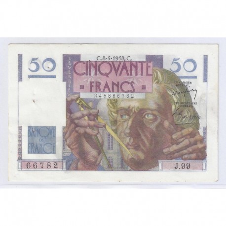 FAY 20/10 - 50 FRANCS LE VERRIER - 08/04/1948 - SUPERBE - TACHE - PICK 127