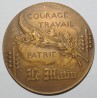 NEWSPAPER MEDAL - LE MATIN (MORNING) - COURAGE AND WORK