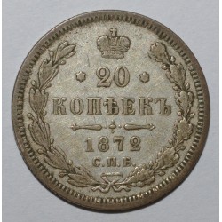 RUSSIE - Y 22a1 - 20 KOPEKS 1872 AI