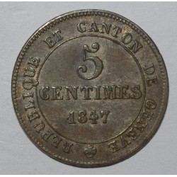 SWITZERLAND - GENEVA - KM 133 - 5 CENTIMES 1847 AB