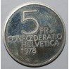 SWITZERLAND - KM 56 - 5 FRANCS 1978 - HENRY DUNANT