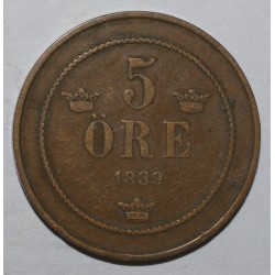 SUÈDE - KM 757 - 5 ORE 1889 - Oscar II