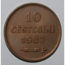 SAINT MARIN - KM 13 - 10 CENTESIMI 1937 R - Rome