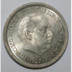 ESPAGNE - KM 787 - 25 PESETAS 1957 - 65 dans l'étoile