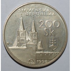 SLOVAKIA - KM 44 - 200 KORUN 1998 - UNESCO - Spiš Castle