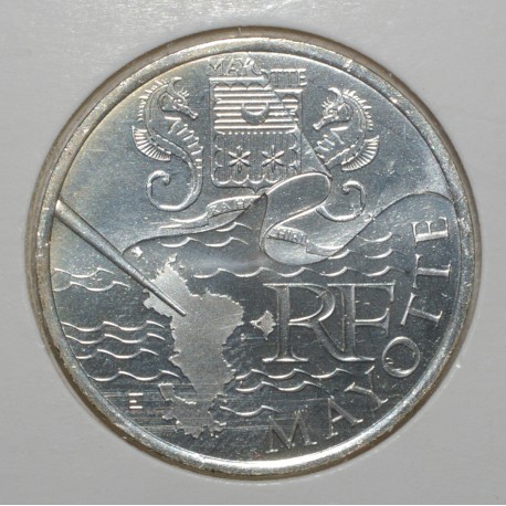 EUROS DES REGIONS - 10 EURO MAYOTTE 2011 - ARGENT - PIECE DE CIRCULATION.