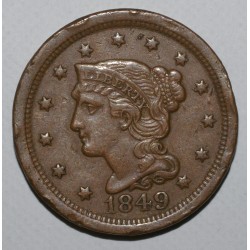 ÉTATS UNIS - KM 67 - 1 CENT 1849 - BRAIDED HAIR