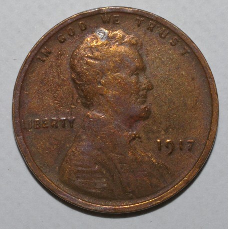 ÉTATS UNIS - KM 132 - 1 CENT 1917 - LINCOLN SMALL CENT - WEATH PENNY