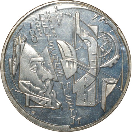 GERMANY - KM 225 - 10 EURO 2003 D - 100 years of the Deutsches Museum in Munich