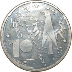 GERMANY - KM 225 - 10 EURO 2003 D - 100 years of the Deutsches Museum in Munich