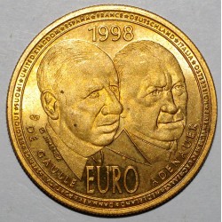 SECONDE GUERRE MONDIALE 1939-1945 - ESSAI 10 EURO 1998 - DE GAULLE ET ADENAUER - SPLENDIDE