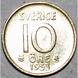 SWEDEN - KM 823 - 10 ORE 1953