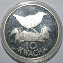 SAMBIA - KM 25 - 10 KWACHA 1986 - VOGEL - White-winged flufftail