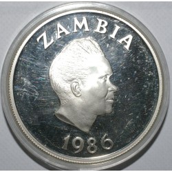 ZAMBIA - KM 25 - 10 KWACHA 1986 - BIRD - White-winged flufftail