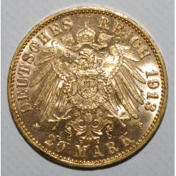 DEUTSCHE STAATEN - HAMBURG - KM 618 - 20 MARK 1913 J - GOLD - VZ / VZ-ST