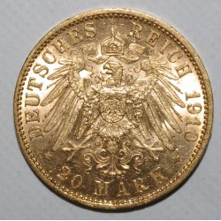 DEUTSCHE STAATEN - PREUSSEN - KM 618 - 20 MARK 1913 J - GOLD - VZ