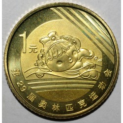 CHINA - KM 1775 - 1 YUAN 2008 - Summer Olympics in Beijing - Swimming