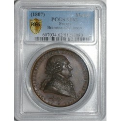 MEDAILLE - PREMIER EMPIRE - MACONNIQUE - Bramsen 629 - RARE - PCGS SP 62