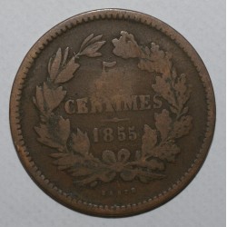 LUXEMBOURG - KM 22 - 5 CENTIMES 1855 - GUILLAUME III - TB