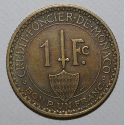 MONACO - KM 114 - 1 FRANC 1926 - POISSY - LOUIS II