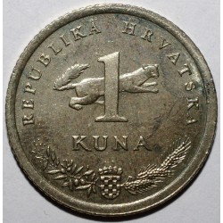 CROATIA - KM 9  - 1 KUNA 1995 - NIGHTINGALE