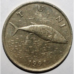 CROATIA - KM 10 - 2 KUNE 1993 - RED TUNA