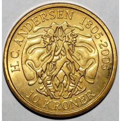 DANEMARK - KM 903 - 10 KRONER 2006 - Contes de fée - L'ombre de H C Andersen