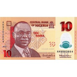 NIGERIA -  PICK 39 - 10 NAIRA 2013 - POLYMER - UNC