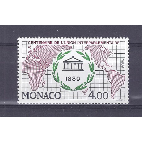MONACO - 1989 - 4 FRANCS - CENTENAIRE DE L'UNION INTERPARLEMENTAIRE