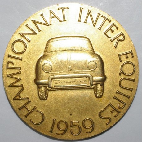 AUTOMOBILE DAUPHINE - 1959 - OR - CHAMPIONNAT INTER ÉQUIPE