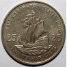 CARAIBES ORIENTALES - KM 14 - 25 CENTS 1989 - ELISABETH II - BATEAU - LE GOLDEN HIND