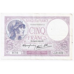 FAY 04/07 - 5 FRANCS VIOLET - 24/08/1939 - TRES TRES BEAU+ - PICK 83