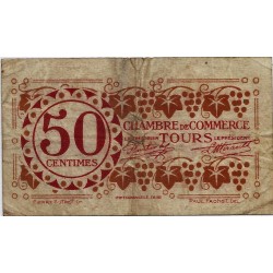 COUNTY 37 - TOURS - CHAMBER OF COMMERCE - 50 CENTIMES 1920 - F