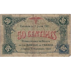 COUNTY 52 - ST DIZIERS - CHAMBER OF COMMERCE - 50 CENTIMES 1921 - F