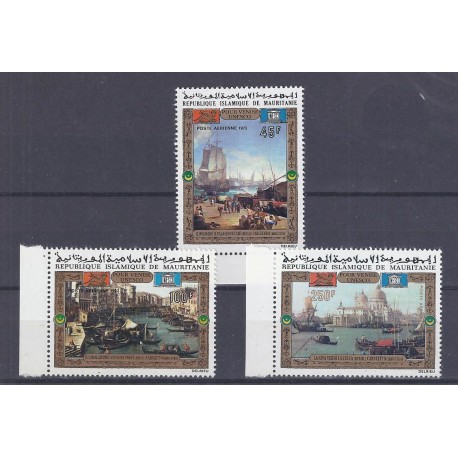 MAURITANIA - 3 STAMPS - 45 FRANCS + 100 FRANCS + 250 FRANCS 1972 - UNESCO - VENICE