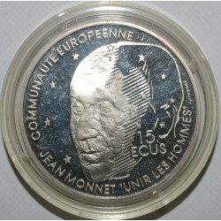 PERSONNAGES CELEBRES - 100 FRANCS/15 ECUS 1992 - JEAN MONNET PERE DE L'EUROPE BE