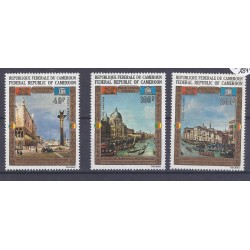 KAMERUN - 3 BRIEFMARKEN - 40 FRANCS + 100 FRANCS + 200 FRANCS - UNESCO - VENEDIG