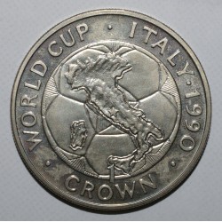 GIBRALTAR - KM 38 - 1 CROWN 1990 - FOOTBALL WORLD CUP - ITALY