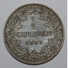 ALLEMAGNE - BADE  - KM 243 - 1/2 GULDEN 1861 - TB / TTB