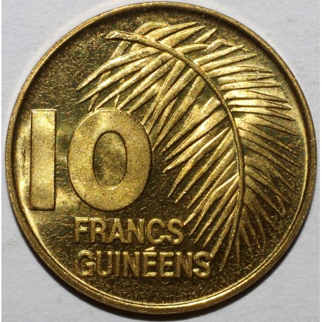 GUINEA - KM 52 - 10 FRANCS 1985