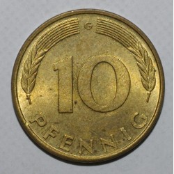 ALLEMAGNE - KM 108 - 10 PFENNIG 1979 G - Karlsruhe