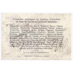 COUNTY 08 - CHARLEVILLE MEZIERES - voucher issuing syndicate - 5 FRANCS 1916 - VF