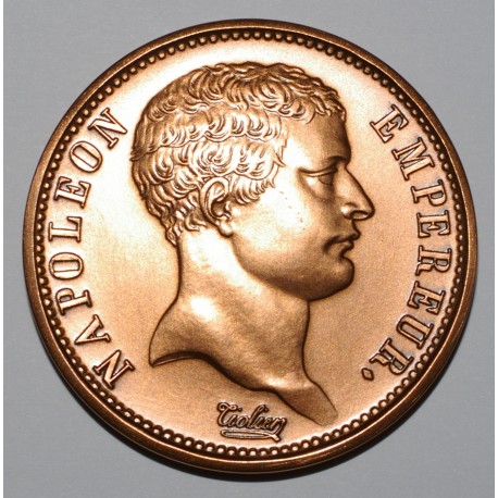 MEDAILLE - NAPOLEON 1er - 2 FRANCS 1807 A - Naked Head - COPPER